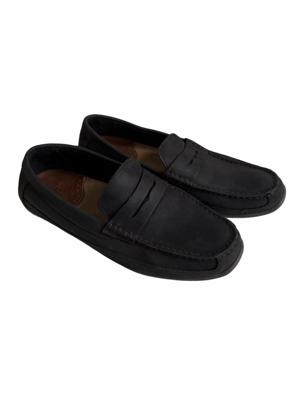 Johnston & Murphy J. Murphy Black Nubuck Loafers Drivers Size 9.5